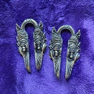 Ophidian / Serpent Brass Ear Weights
